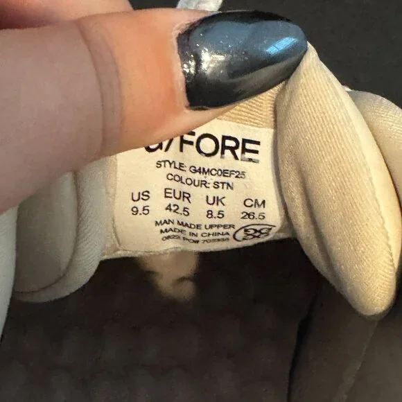 G/FORE MG4+ Men's Golf Shoes G4MC0EF25 Stone Beige, Size 9.5 WORN ONCE